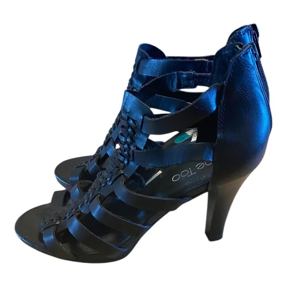 Me Too Black Gladiator Heels - Picture 3 of 6